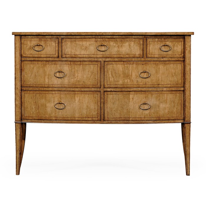 Biedermeier bow front chest of drawers (Birch)