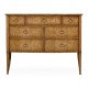 Biedermeier bow front chest of drawers (Birch)