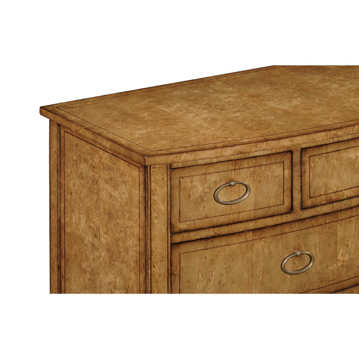 Biedermeier bow front chest of drawers (Birch)