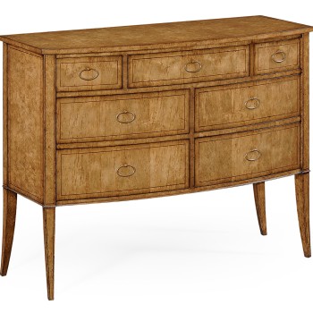 Biedermeier bow front chest of drawers (Birch)