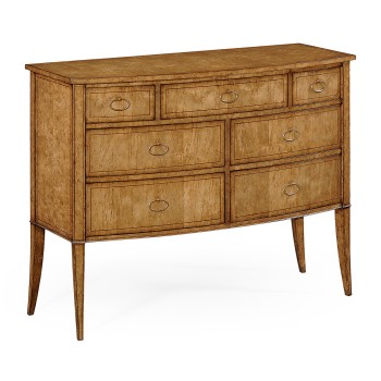Biedermeier bow front chest of drawers (Birch)