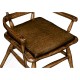 Country Style Dark Oak Arm Chair with Cushion