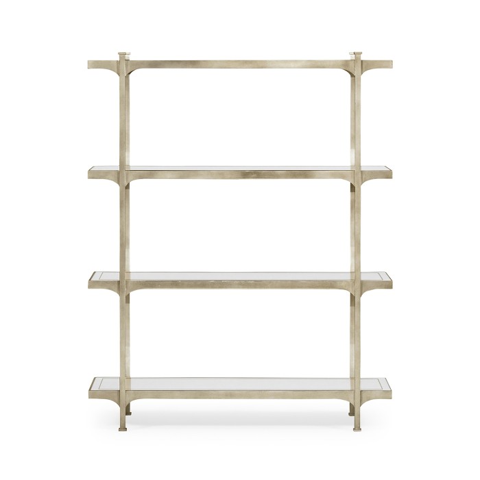 Églomisé & Silver Iron Four Tier-Étagère