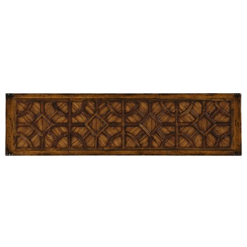 Argentinian Walnut Parquetry & Iron Console