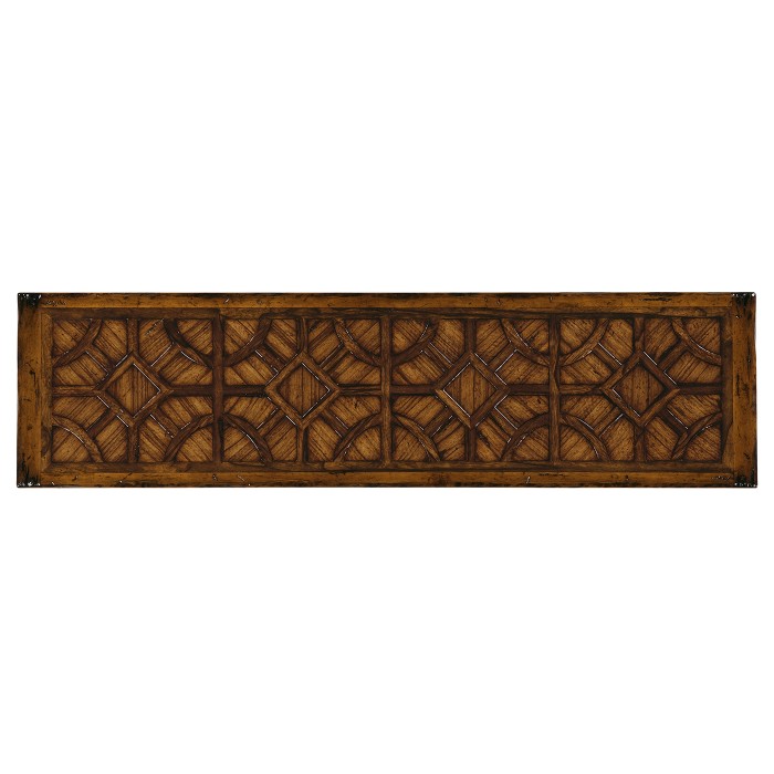 Argentinian Walnut Parquetry & Iron Console