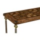 Argentinian Walnut Parquetry & Iron Console