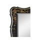Black & gilded floral rectangular mirror