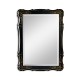 Black & gilded floral rectangular mirror