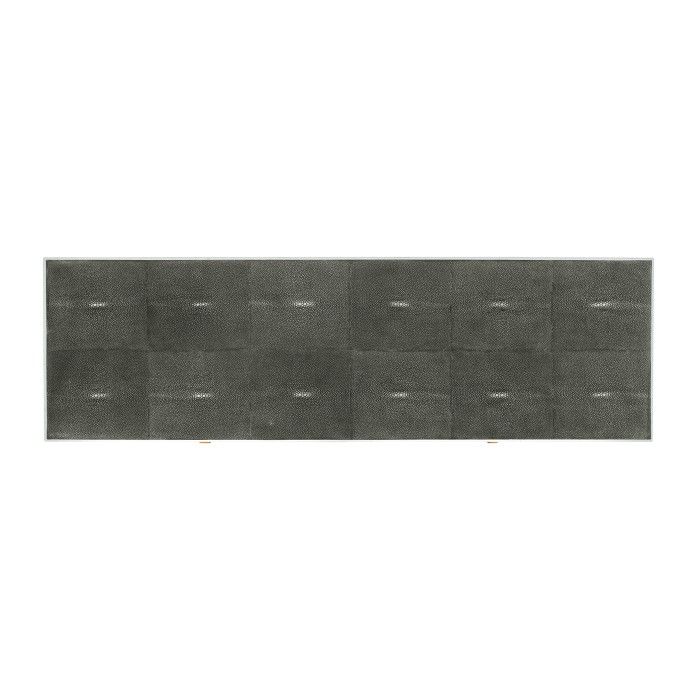 Anthracite Faux Shagreen & Gilded Console 