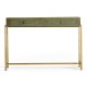 Green Faux Shagreen & Gilded Console 