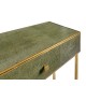 Green Faux Shagreen & Gilded Console 