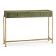 Green Faux Shagreen & Gilded Console 
