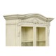 French Provincial Dusty White Glazed China Cabinet