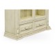 French Provincial Dusty White Glazed China Cabinet