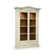 French Provincial Dusty White Glazed China Cabinet
