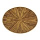 Argentinian walnut veneered oval side table