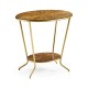 Argentinian walnut veneered oval side table