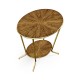 Argentinian walnut veneered oval side table
