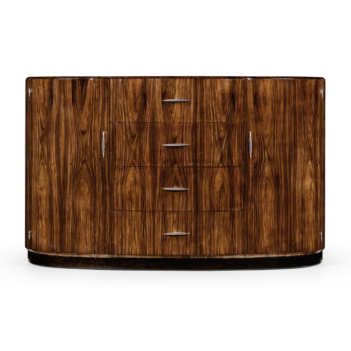 Art Deco demilune sideboard with stainless steel (High lustre)