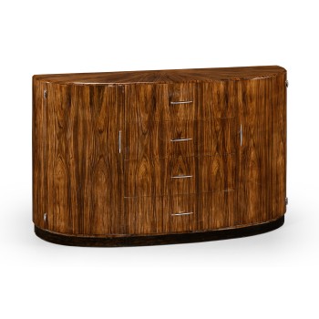 Art Deco demilune sideboard with stainless steel (High lustre)