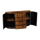 Art Deco demilune sideboard with stainless steel (High lustre)