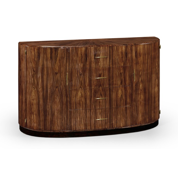 Art Deco demilune sideboard with stainless steel (Satin)