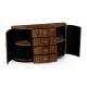 Art Deco demilune sideboard with stainless steel (Satin)