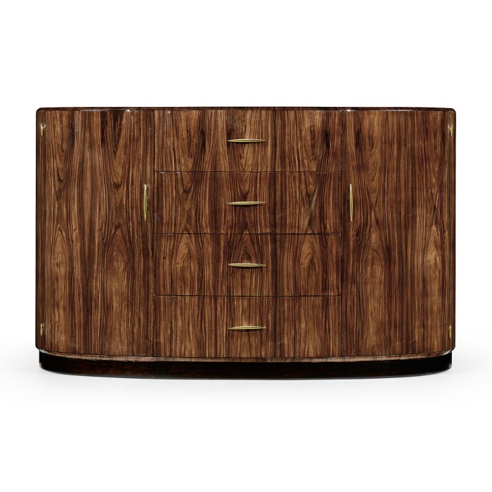 Art Deco demilune sideboard with stainless steel (Satin)