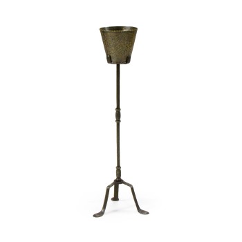 Textured Brass & Iron Planter
