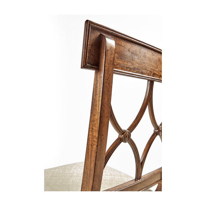 Regency Crotch Walnut Curved Back Side Chair