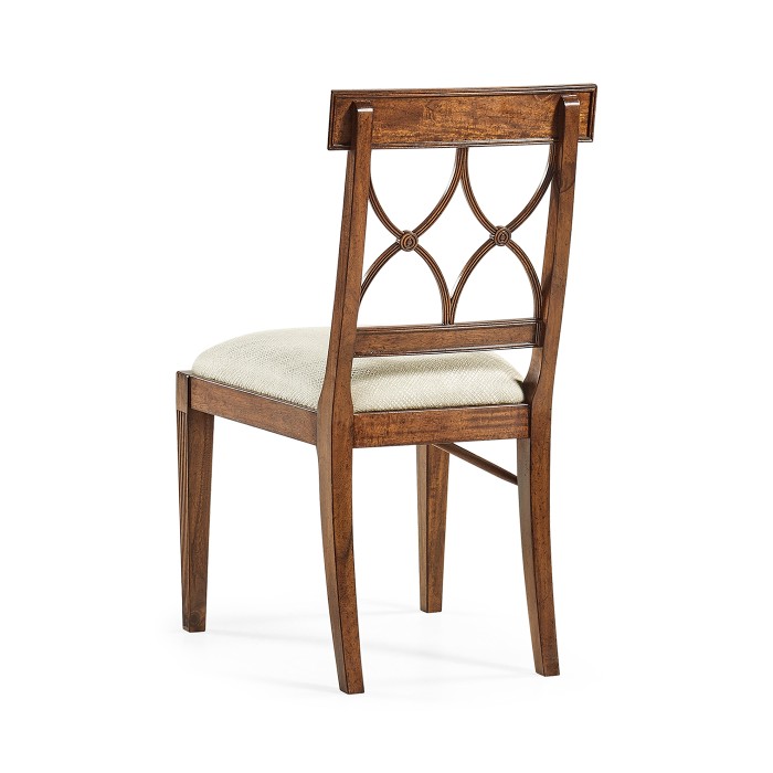 Regency Crotch Walnut Curved Back Side Chair