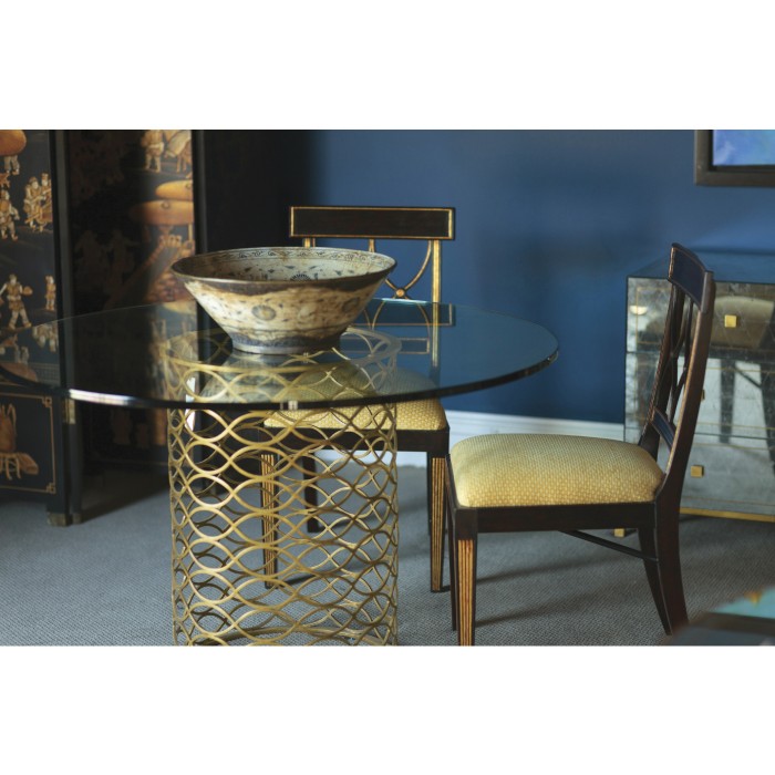 Regency Black Painted Curved Back Side Chair