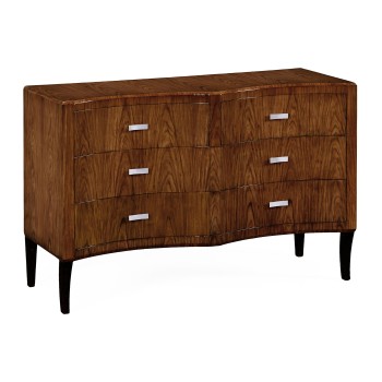 Art Deco double concave chest of drawers with stainless steel (High lustre)