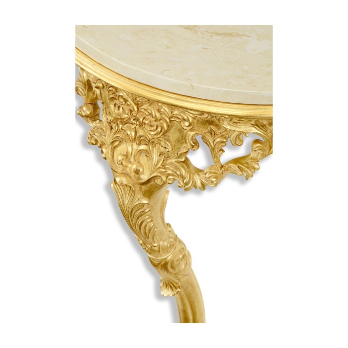Carved & Gilded Bracket Console (Scagliola Top)