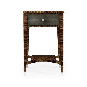 Anthracite Shagreen Rectangular Side Table