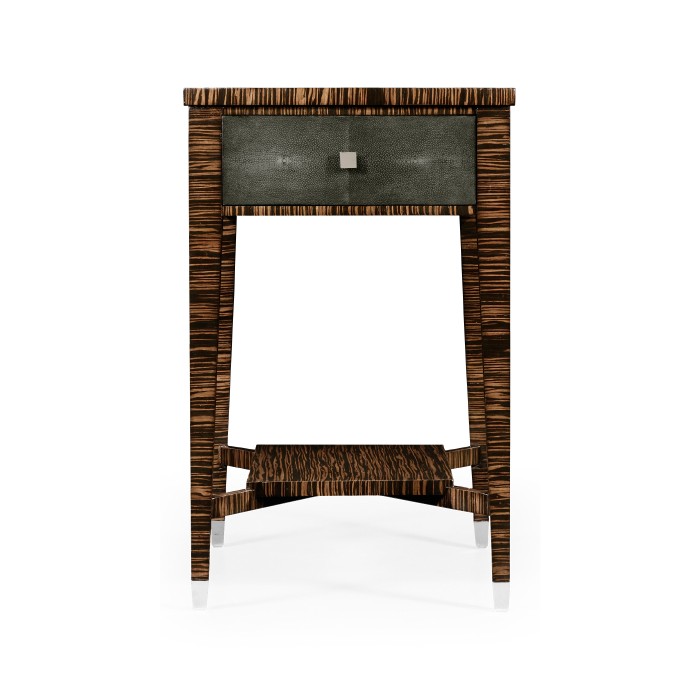 Anthracite Shagreen Rectangular Side Table