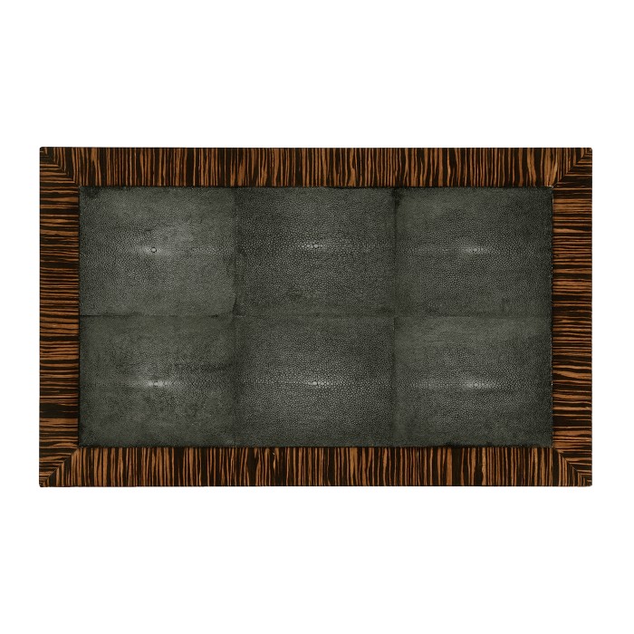Anthracite Shagreen Rectangular Side Table