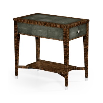 Anthracite Shagreen Rectangular Side Table