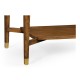 Ivory Shagreen Rectangular Sofa Table with Drawer