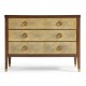 Ivory Faux Shagreen 3-Drawer Chest of Drawers