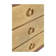 Ivory Faux Shagreen 3-Drawer Chest of Drawers