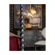 Faux Macassar Ebony & Anthracite Faux Shagreen 3-Drawers Chest of Drawers