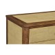 Ivory Faux Shagreen Bedside Chest of Drawers
