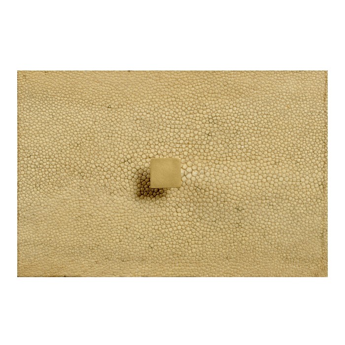 Ivory Faux Shagreen Bedside Chest of Drawers