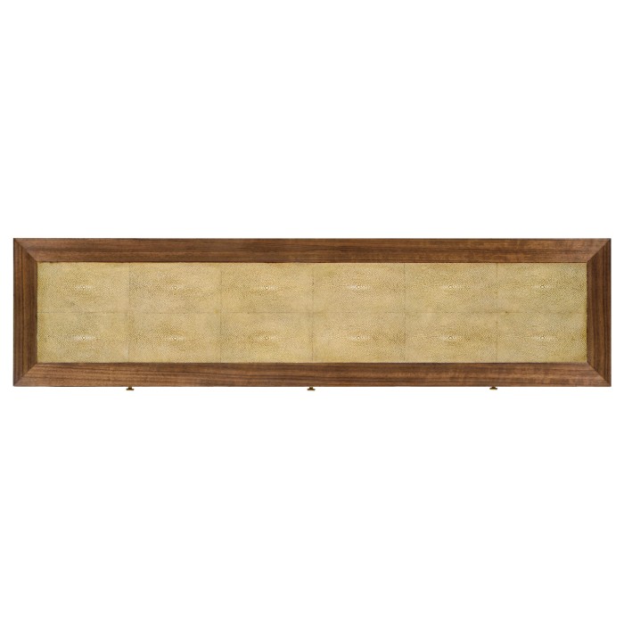 Ivory Faux Shagreen Console