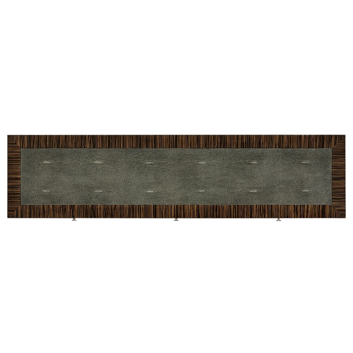 Faux Macassar Ebony & Anthracite Shagreen Console