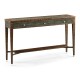 Faux Macassar Ebony & Anthracite Shagreen Console
