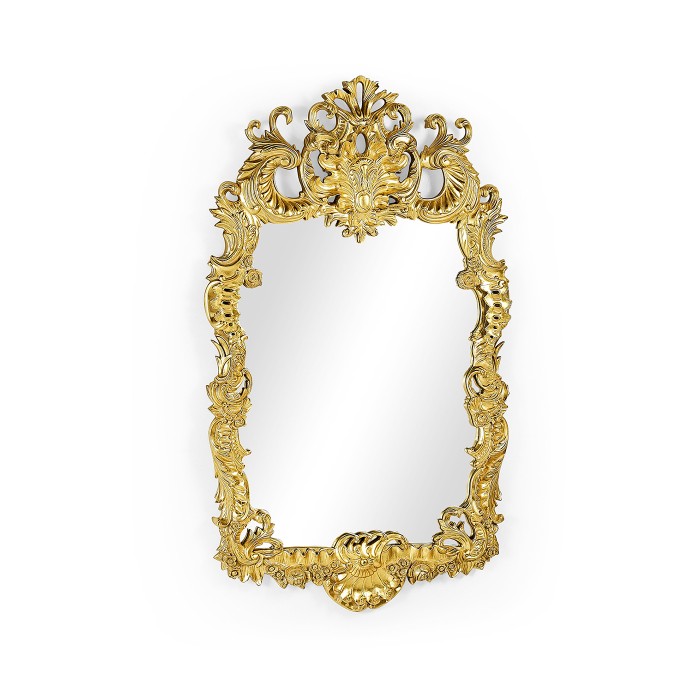 Finely carved & gilded rococo style mirror