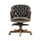 Chesterfield Style Walnut Office Chair