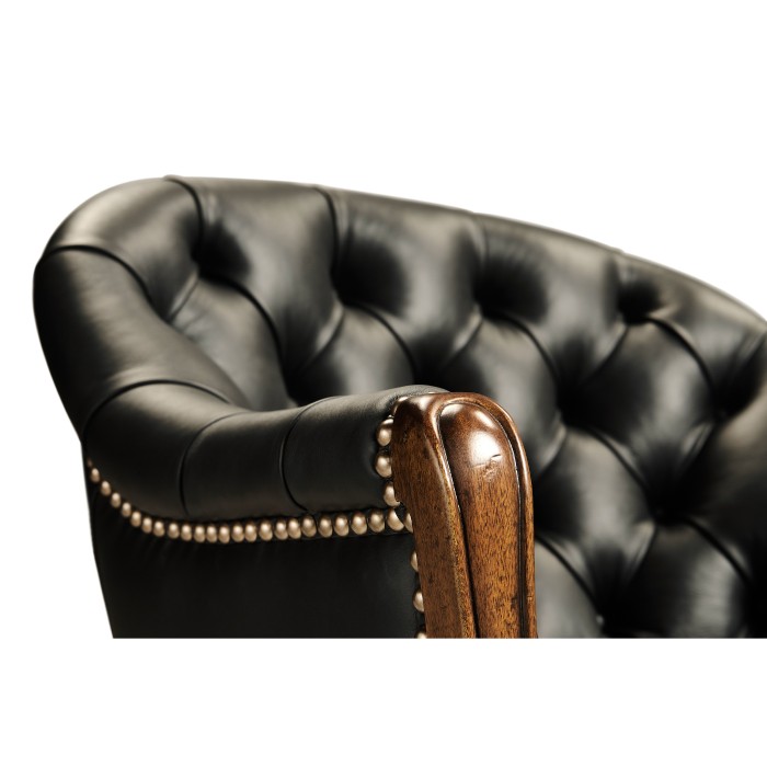 Chesterfield Style Walnut Office Chair